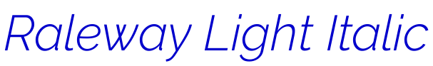 Raleway Light Italic шрифт